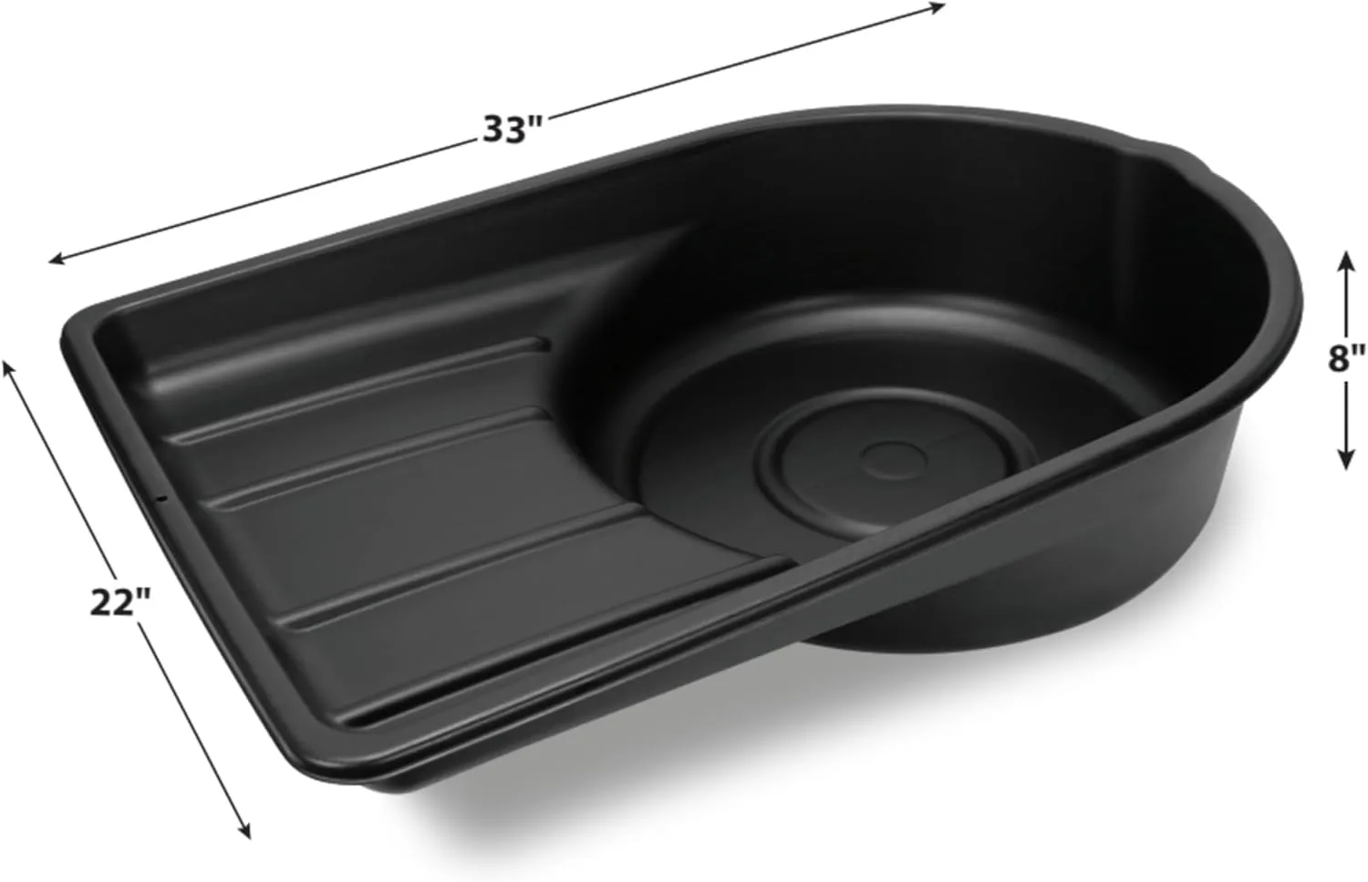 Performance Tool W4072 7.5 Gallon Oil Drain Pan - Black
