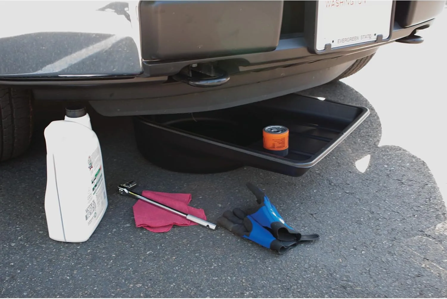 Performance Tool W4072 7.5 Gallon Oil Drain Pan - Black