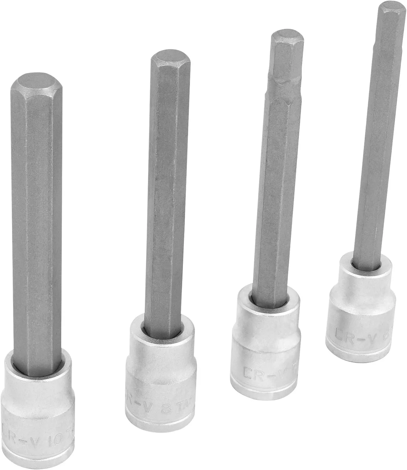 Performance Tool W86021 4pc 3/8-Inch Drive Long Brake Caliper SAE Bit Set