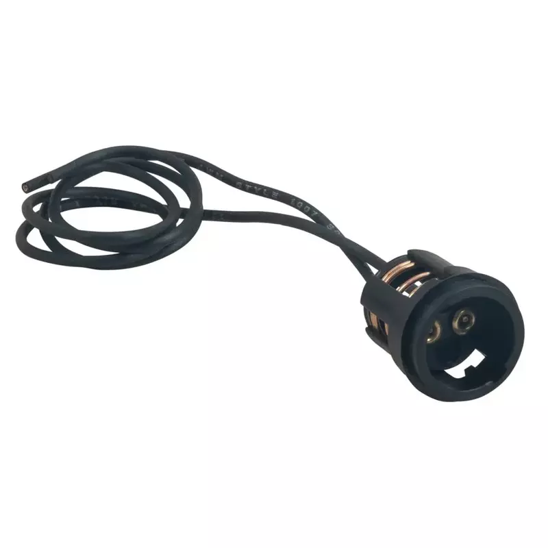 Perko Double Contact Bayonet Socket - Black Polymer w/10" Pigtail