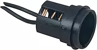 Perko Double Contact Bayonet Socket - Black Polymer w/10" Pigtail
