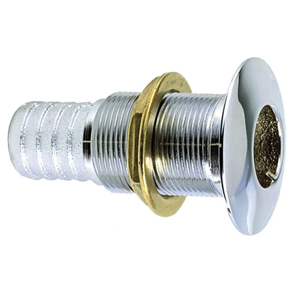 PERKO 0350004DPC Chrome-Plated Thru-Hull Fitting for 5/8" Hose - Made in USA