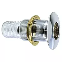PERKO Thru-Hull Connection for Use with Hose - Bronze (Plain or Chrome-Plated)
