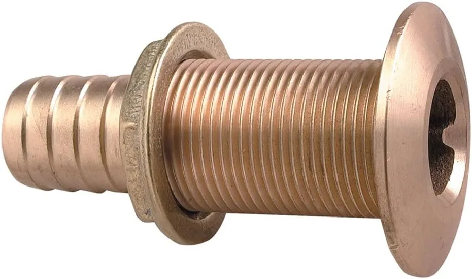 Perko 0350008DPP Plain Bronze Thru-Hull Connection for Use with Hose - 1-1/2