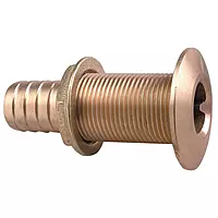 PERKO Thru-Hull Connection for Use with Hose - Bronze (Plain or Chrome-Plated)