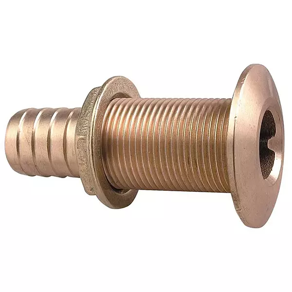PERKO Thru-Hull Connection for Use with Hose - Bronze (Plain or Chrome-Plated)