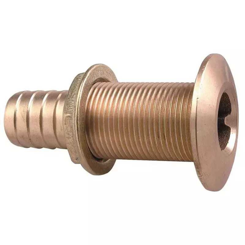 PERKO Thru-Hull Connection for Use with Hose - Bronze (Plain or Chrome-Plated)