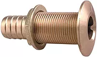 PERKO Thru-Hull Connection for Use with Hose - Bronze (Plain or Chrome-Plated)