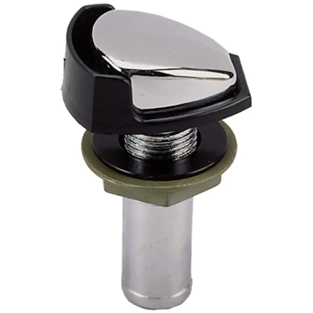 Perko 0506DP4CHR Chrome-Plated Fuel Tank Vent with Black Polymer Splash Guard for 5/8" Hose