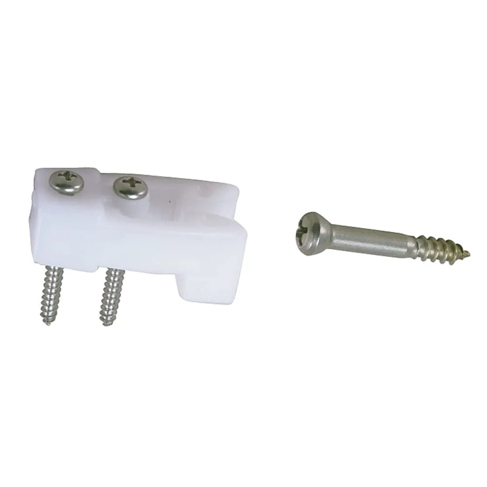 Perko 0554DP Door Catches - White Nylon/Stainless - Pair