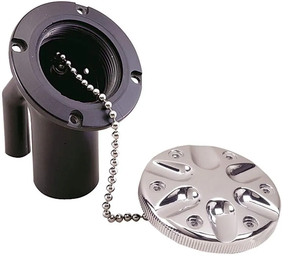 PERKO Chrome Plated Bronze Deck Plate & Water Fill/Vent