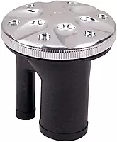 Perko 0591DPGCHR Vented Fill with Straight Neck for 1-1/2" Hose - Gas-Marked Chrome Cap