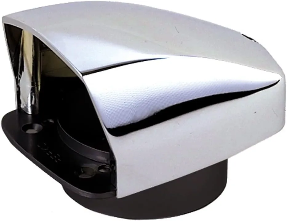 Perko 0870DP0CHR Chrome-Plated Cowl Ventilator with 3" Duct