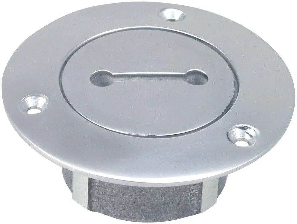 PERKO Chrome Plated Bronze Deck Plate & Water Fill/Vent