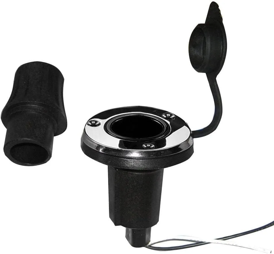 Perko Locking Collar Pole Light Mounting Base - 2 Pin - Round - Stainless Steel