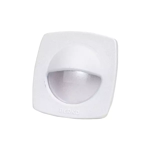 Perko 1074DP2WHT LED Utility Light with Snap-On Front Cover for 1.75" Diameter Hole - White Polymer