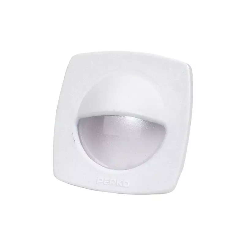 Perko 1074DP2WHT LED Utility Light with Snap-On Front Cover for 1.75" Diameter Hole - White Polymer