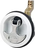 Perko Surface Mount & Latch - White Body, Chrome Handle, Offset Cam Bar, 3/4" - 2-3/8"