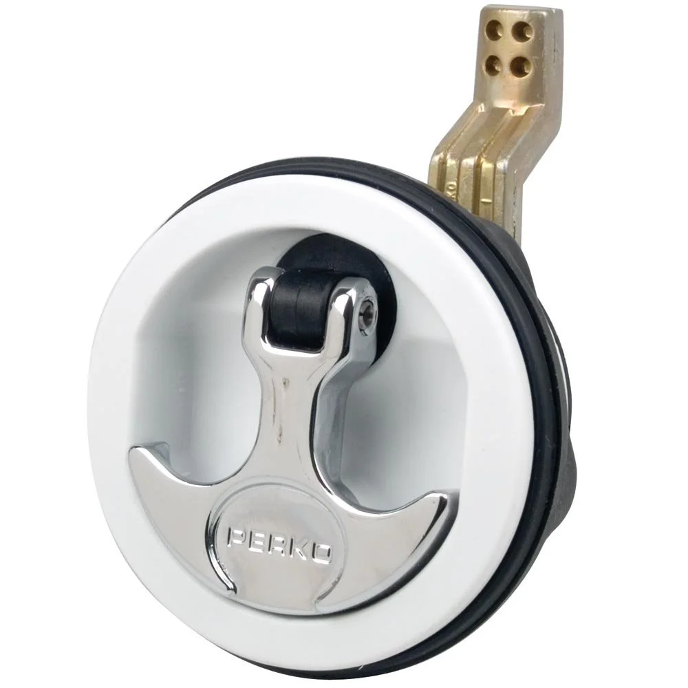 Perko 1092DP1WHT White T-Handle Surface Mount Latch - 3/4" - 2-3/8"