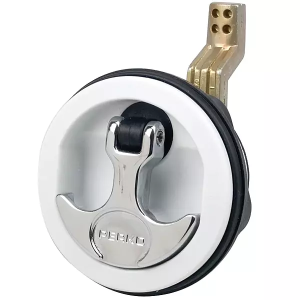 Perko 1092DP1WHT White T-Handle Surface Mount Latch - 3/4" - 2-3/8"