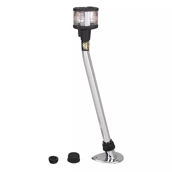 Perko 1125DP4CHR 12V Plug-In Mount Combination Masthead/White All-Round Light - 35-7/8" Height