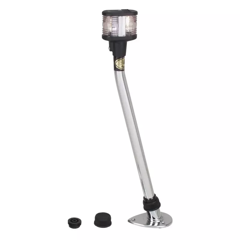 Perko 1125DP4CHR 12V Plug-In Mount Combination Masthead/White All-Round Light - 35-7/8" Height