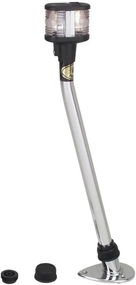 Perko 1125DP4CHR 12V Plug-In Mount Combination Masthead/White All-Round Light - 35-7/8" Height