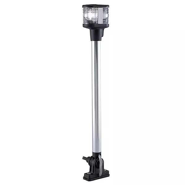Perko 1181DP0CHR 12V Horizontal-Mount Fold-Down Combination Masthead/White All-Round Navigation Light - 14.25" Height