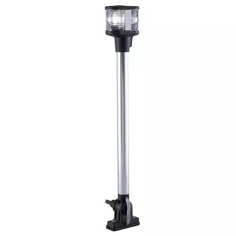 Perko 1181DP0CHR 12V Horizontal-Mount Fold-Down Combination Masthead/White All-Round Navigation Light - 14.25" Height
