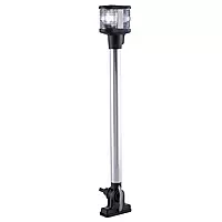 Perko 1181DP0CHR 12V Horizontal-Mount Fold-Down Combination Masthead/White All-Round Navigation Light - 14.25" Height