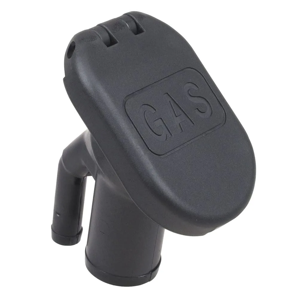 Perko 1318DPGBLK Polymer Vented Gas Fill with 35° Angled Neck for 1.5" Hose - Black