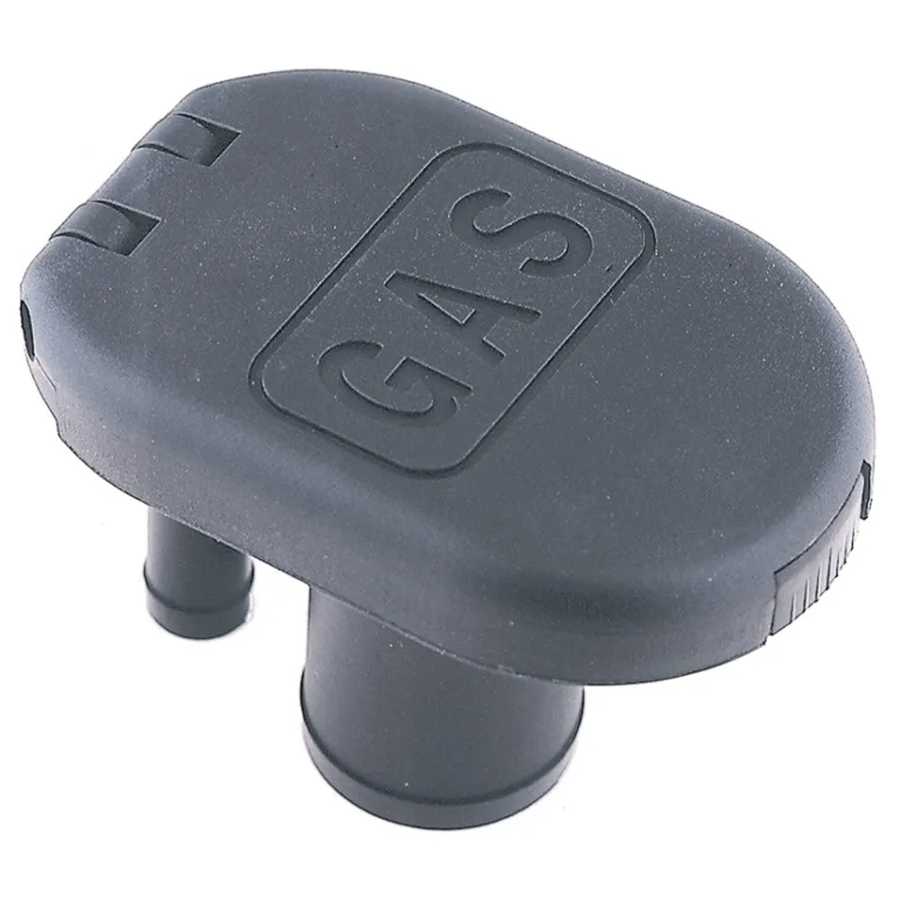 Perko 1319DPGBLK Polymer Vented Straight Neck Gas Fill for 1.5" Hose - Black