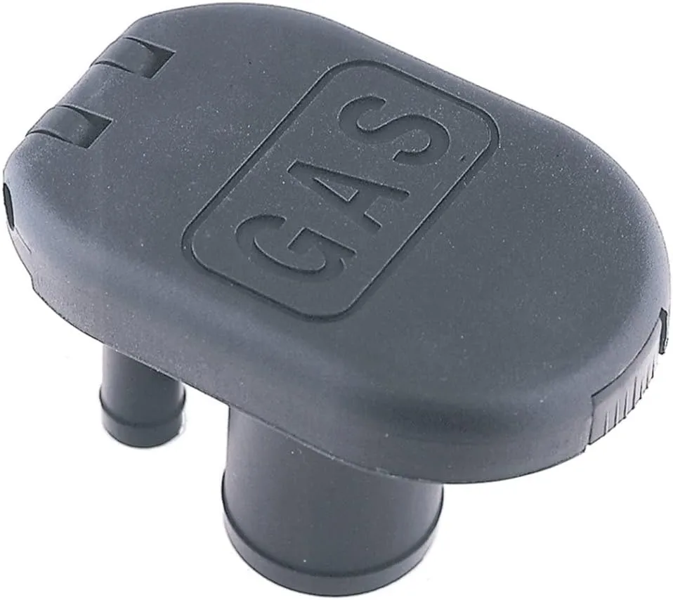 Perko 1319DPGBLK Polymer Vented Straight Neck Gas Fill for 1.5" Hose - Black