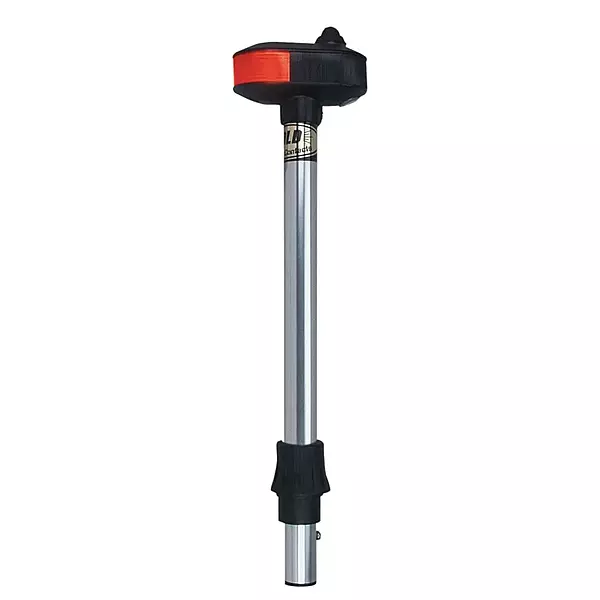 Perko 1421DP2CHR Removable Bi-Color Pole and Utility Light - 12" Height, 0° Rake