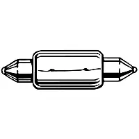 Perko 0072DP1CLR 24V 10W Double Ended Festoon Bulb - Pair (3/8")