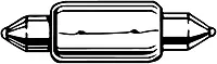 Perko 0072DP1CLR 24V 10W Double Ended Festoon Bulb - Pair (3/8")