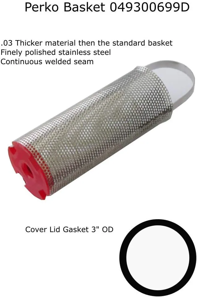Perko 304 Stainless Steel Basket Strainer Only