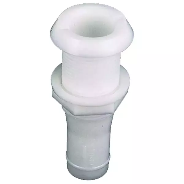 Perko Thru Hull Connections for Use with Hose - 0301DP5, White, 3/4-Inch