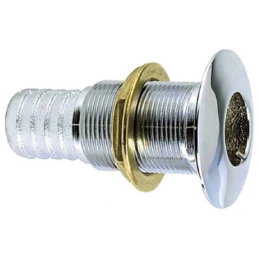 Perko 3/4" Thru-Hull Fitting f/ Hose Chrome Plated Bronze MADE IN THE USA