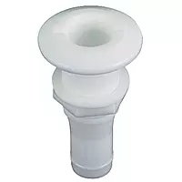Perko 3/4" Thru-Hull Fitting for Hose - White Plastic, Made in the USA