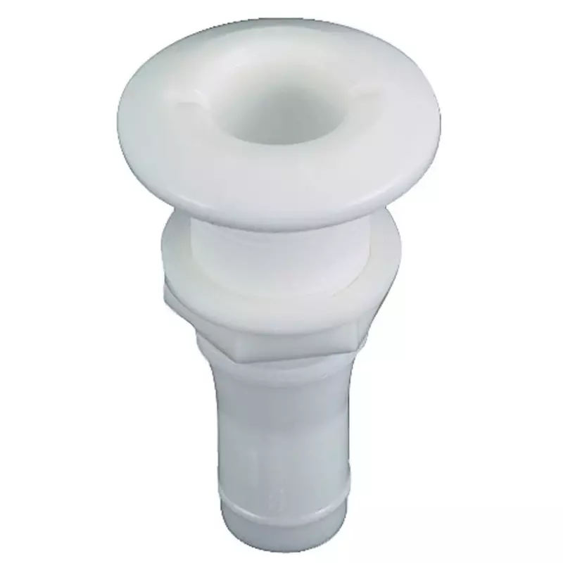 Perko 3/4" Thru-Hull Fitting for Hose - White Plastic, Made in the USA