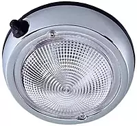 Perko Surface Mount Dome Light - 6" O.D.(5" Lens) - Chrome Plated