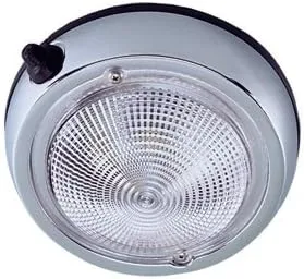 Perko Surface Mount Dome Light - 6" O.D.(5" Lens) - Chrome Plated