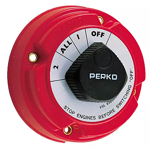 Perko 8501DP Medium Duty Battery Selector Switch - 250A Continuous (Red)