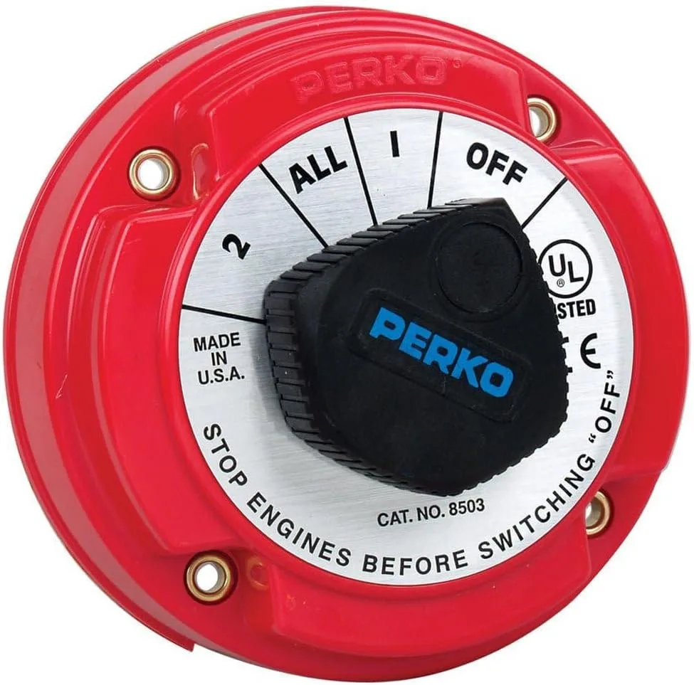 Perko 8503DP Medium Duty Battery Selector Switch w/Alternator Field Disconnect w/o Key Lock