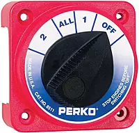 Perko Compact Medium Duty Battery Selector Switch w/o Key Lock