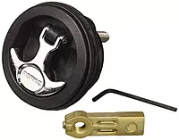 Perko Flush Mount Latch - Straight Cam Bar - 2.5" Hole - Black