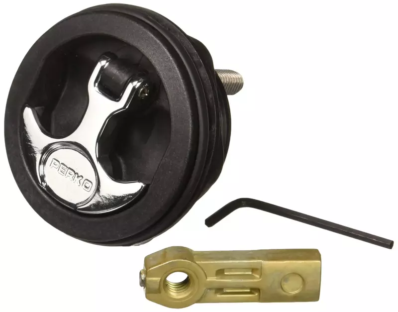 Perko Flush Mount Latch - Straight Cam Bar - 2.5" Hole - Black