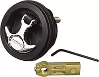 Perko Flush Mount Latch - Straight Cam Bar - 2.5" Hole - Black