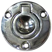 Perko 1232DP2CHR Round Flush Ring Pull - 2" - Chrome Plated Zinc
